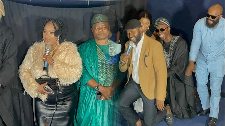 Femi Adebayo, Layi Wasabi Knelt Down in Appreciation To Cast And Crew Of Family Brouhaha Movie While