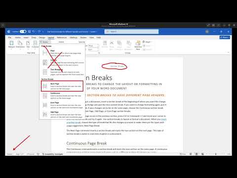 I inserted different headers for each page in MS Word!