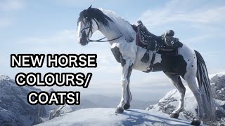 NEW MUSTANG AND MISSOURI FOXTROTTER HORSE COATS IN RED DEAD ONLINE PLUS NEW BOUNTY HUNTER SADDLE!