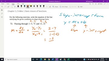 Calculus 1 chapter 1.2 video 1