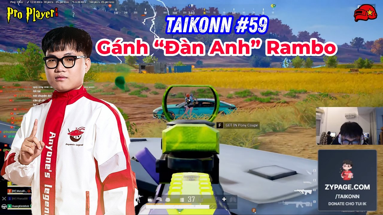 PUBG PC I AL_Taikonn #59 I Gánh “Đàn Anh” Rambo