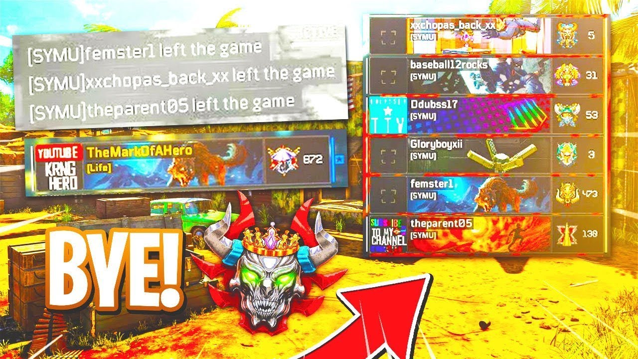 so I made a 6 Man FULL Party RAGE QUIT in TDM Black Ops 4... (New COD BO4 Update)