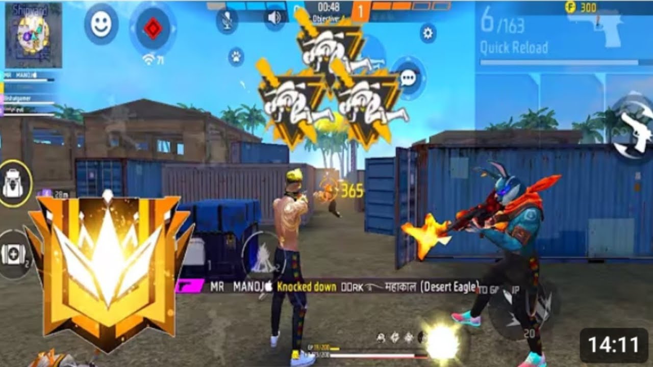 Garena Free fire _Cs Ranked Funny Gameplay |Free fire Clash Squad | must watch | take gameplay 