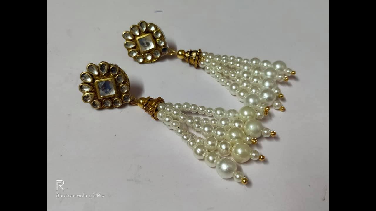 //EASY DIY//PEARL TASSELS//TASSEL EARRINGS//HANDMADE// YouTube