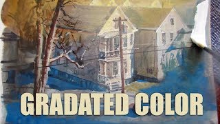 Paint a Townscape with Gradated Color