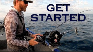 START Trolling the GREAT LAKES with Downriggers and Dipsey Divers