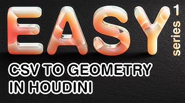 Houdini Tutorial: How to convert CSV Files to Geometry (2023) | EASY series 01