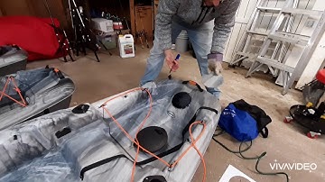 How to install a deck plate hatch on a Pelican Catch 100 kayak
