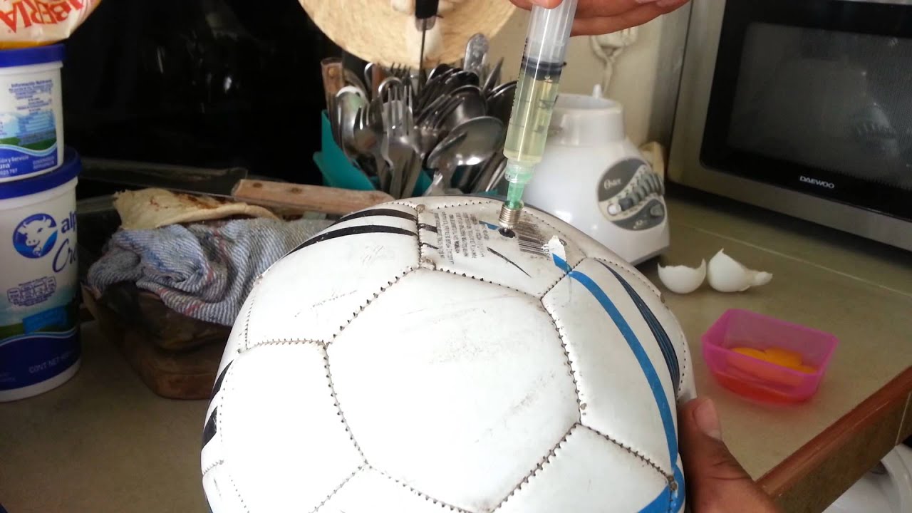 Como parchar un balón. YouTube