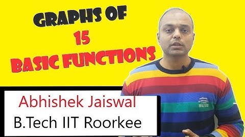 👉 Graphs of 15 basic functions | Domain, Range & Type 👉 By Abhishek Jaiswal | B.Tech IIT Roorkee