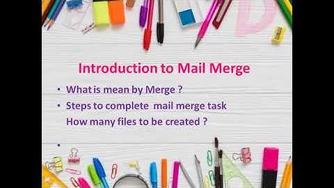 Computer - 6th std -lesson 5 -  Ms Word Mail Merge