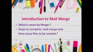 Computer - 6th std -lesson 5 -  Ms Word Mail Merge