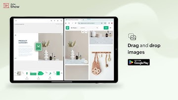 Zoho Show for Android: Drag and drop images