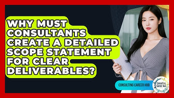 Why Must Consultants Create A Detailed Scope Statement For Clear Deliverables?