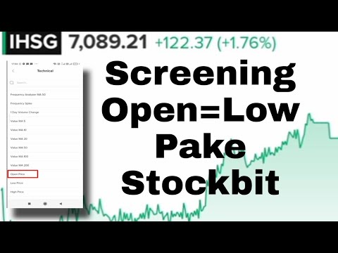 Screening Open Sama Dengan Low Stockbit