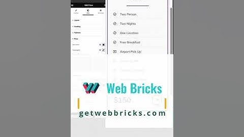 Price Table - Web Bricks Elementor Addons for WordPress #shorts