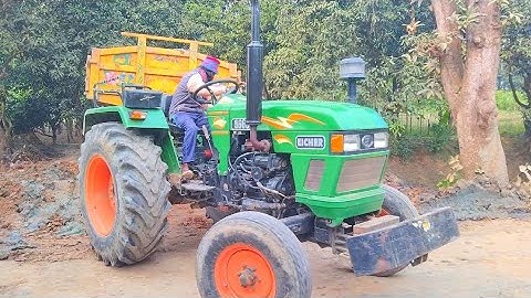 Unseen CAT or JCB 3dx Excavator Loading Sand And Unloading Eicher 5660 |Sonalika DI 750 Tractor Ep:1