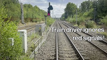 Train Driver ignores multiple red signals! Emergency Special Working Demonstration