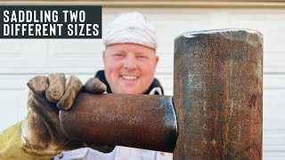 PIPE SADDLES (HOW TO SADDLE SMALL RAILS ONTO BIG POST)
