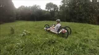 Lasher Sport ATH-FS (all terrain full suspension) handcycle. Downhill and all terrain vid.