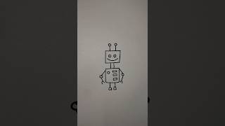 how to draw robot from square || easy drawing idea #art #shorts #viral #drawing
