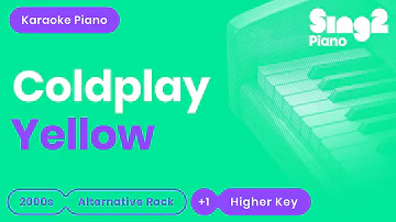 Coldplay - Yellow (Higher Key) Karaoke Piano