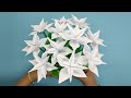 Simple Paper Flower Making | Home Decor | Easy Craft Ideas | White Paper Flower