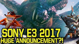 Sony E3 2017  - HUGE THIRD PARTY ANNOUNCEMENT COMING?! + Start of Show Reveal! (Monster Hunter PS4)