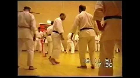 Terry O'Neill training the Torbay Karate Club 1991.