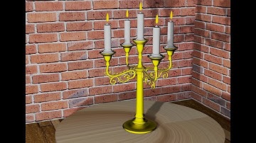 3ds max candle stands modeling with candle fire in 3ds max 2017