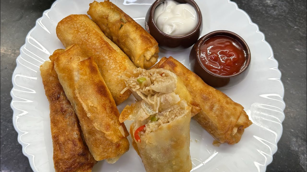 Veg Spring Roll Recipe with Homemade Spring Rolls Sheet | Ramzan Special Crispy Spring Rolls | 