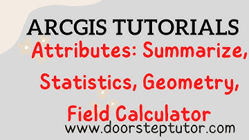 Knowing the Attributes: Summarize, Statistics, Geometry, Field Calculator | ARCGIS Tutorials