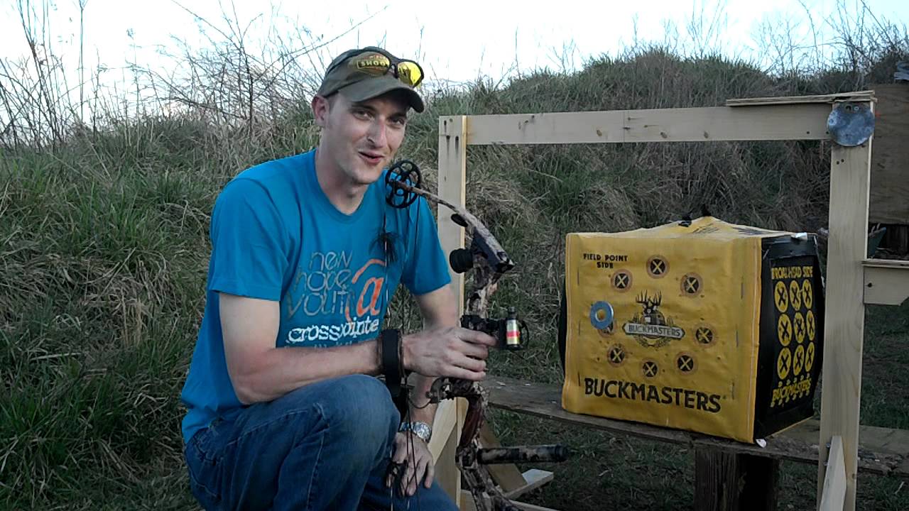 Pistol/bow trick shot. SWINGING WASHER! YouTube