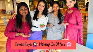 Diya Making At Office Festive Fun With Colleagues Noni Vlogs 7M Daily Vlogs 7 Pm