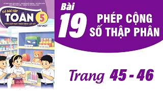 Vở bài tập toán 5 phát triển năng lực số bài 19 | Phép cộng số thập phân