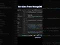get data from MongoDB via controllers #shorts #ytshorts #javascript #mongodb #fetch #database #data