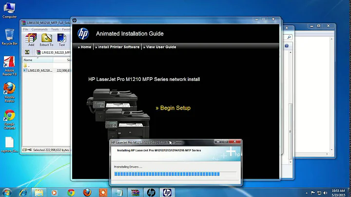 Easy install hp 1213 through network with scanner