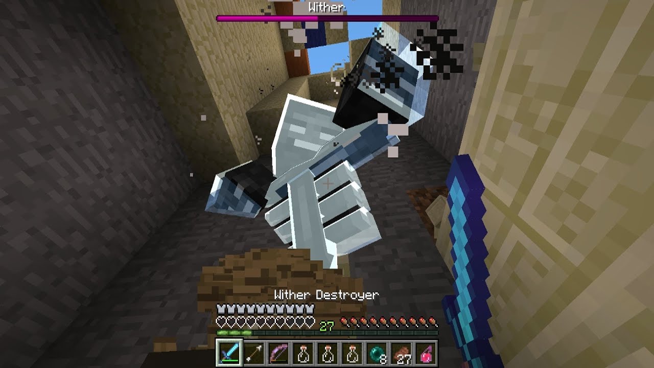 Static Rayy Plays Minecraft: Episode 50 - 1st Solo Wither Boss Fight!