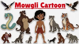 Jungle Book Characters Name in English and Hindi with Pictures | Mowgli Cartoon |Educational Videos