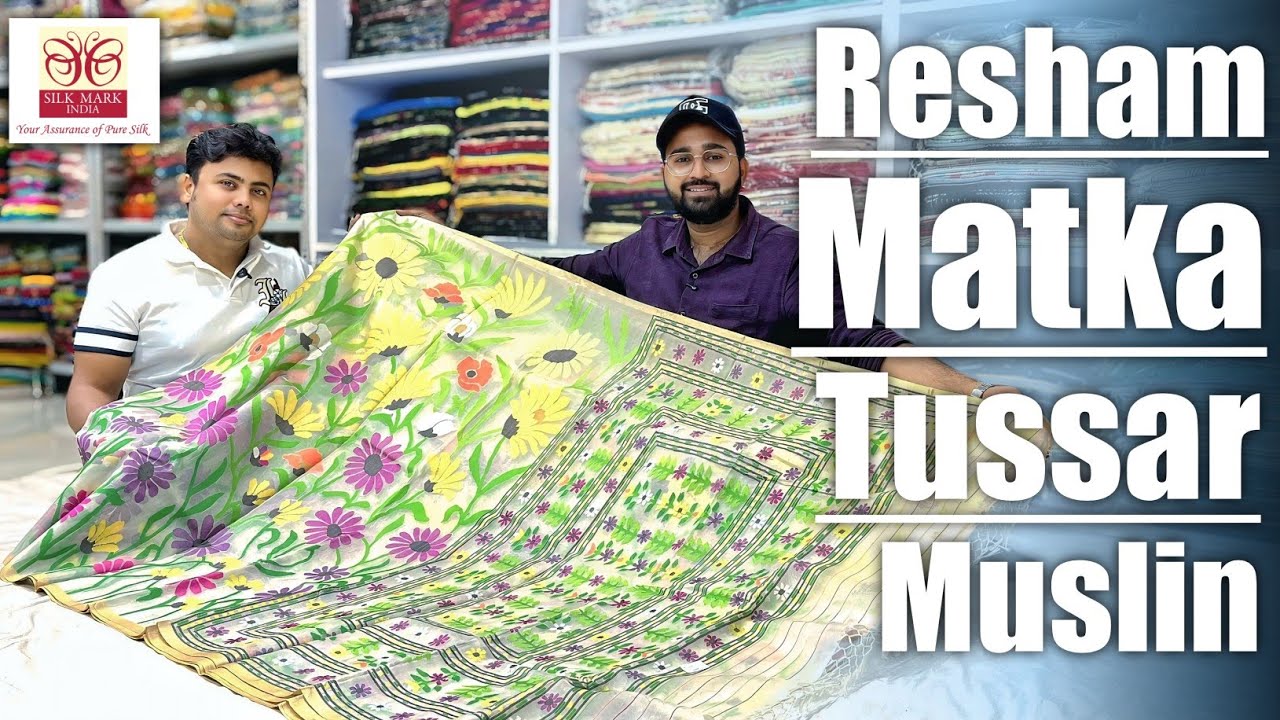 100% Hand Woven Saree Manufacturer - Pure Matka , Tussar , Cotton , Linen & Maslin - Jamdani Special