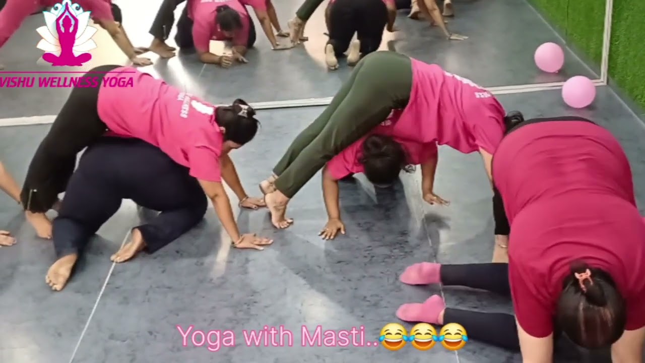 Masti time with yoga frnds