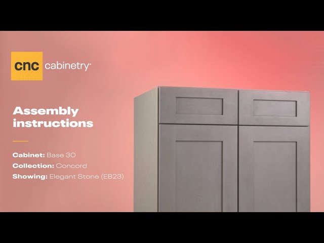 Cnc Cabinetry Assembly Tutorial Base Cabinet Concord Series You