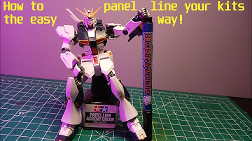 HOW TO PANEL LINE THE EASY WAY- using tamiya panel liner vs. gundam markers