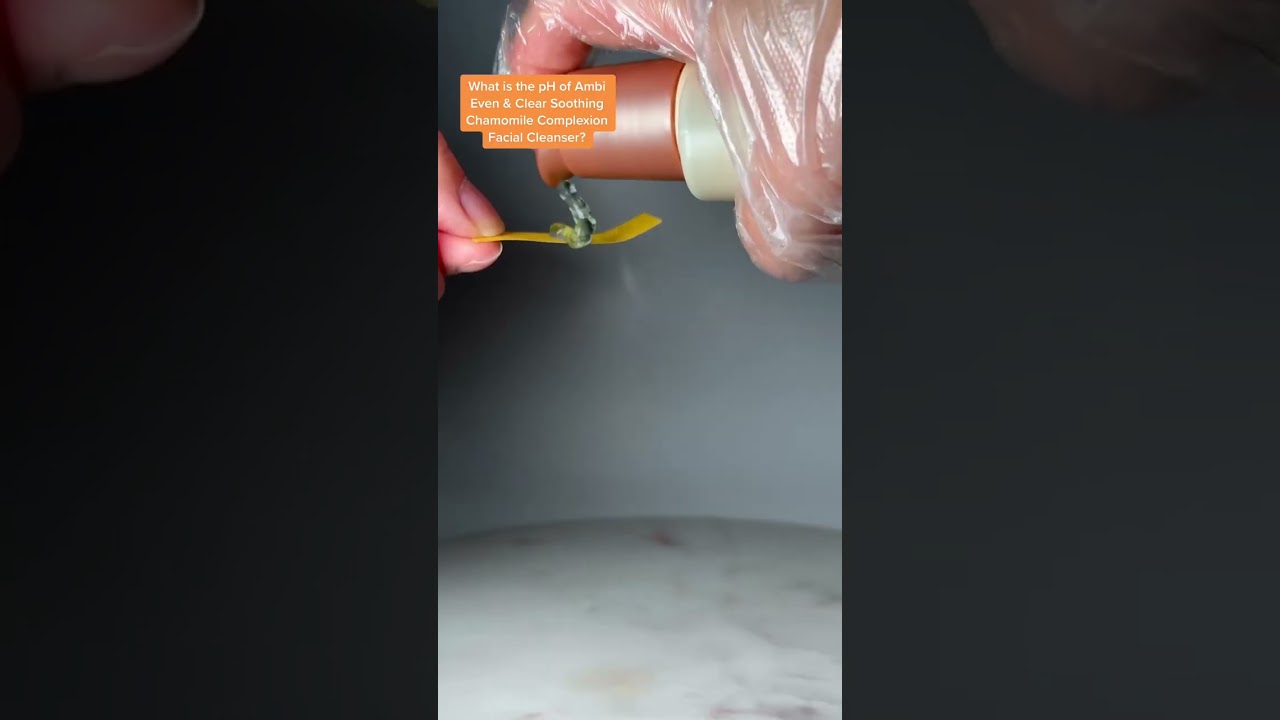 Testing pH Level of Chamomile Facial Cleanser 