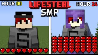 I Survived 24 HOURS in LIFESTEAL SMP...