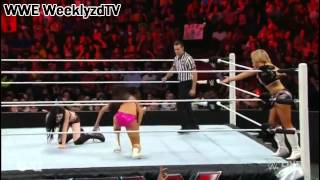 Wwe Raw 090814Aj Lee & Paige Vs Natalya & Rosa Mendes