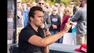 Protesting Pro Trans Leftist Removed By Security From Charlie Kirk Event
