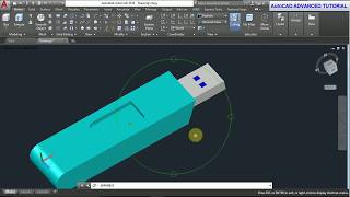 #AutoCAD TUTORIAL 2018   USB MEMORY MODELLING