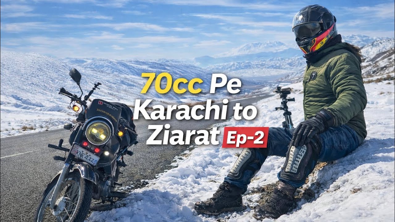 Karachi to Ziarat on 70cc Solo Ride Balochistan Ep-2 - Day 2 | 2000KM Pakistan Tour 🇵🇰