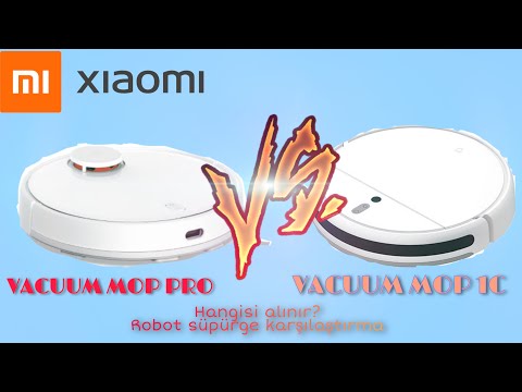 Xiaomi mi robot vacuum mop 1c vs mop pro robot süpürge karşılaştırması | Hangisi alınır?